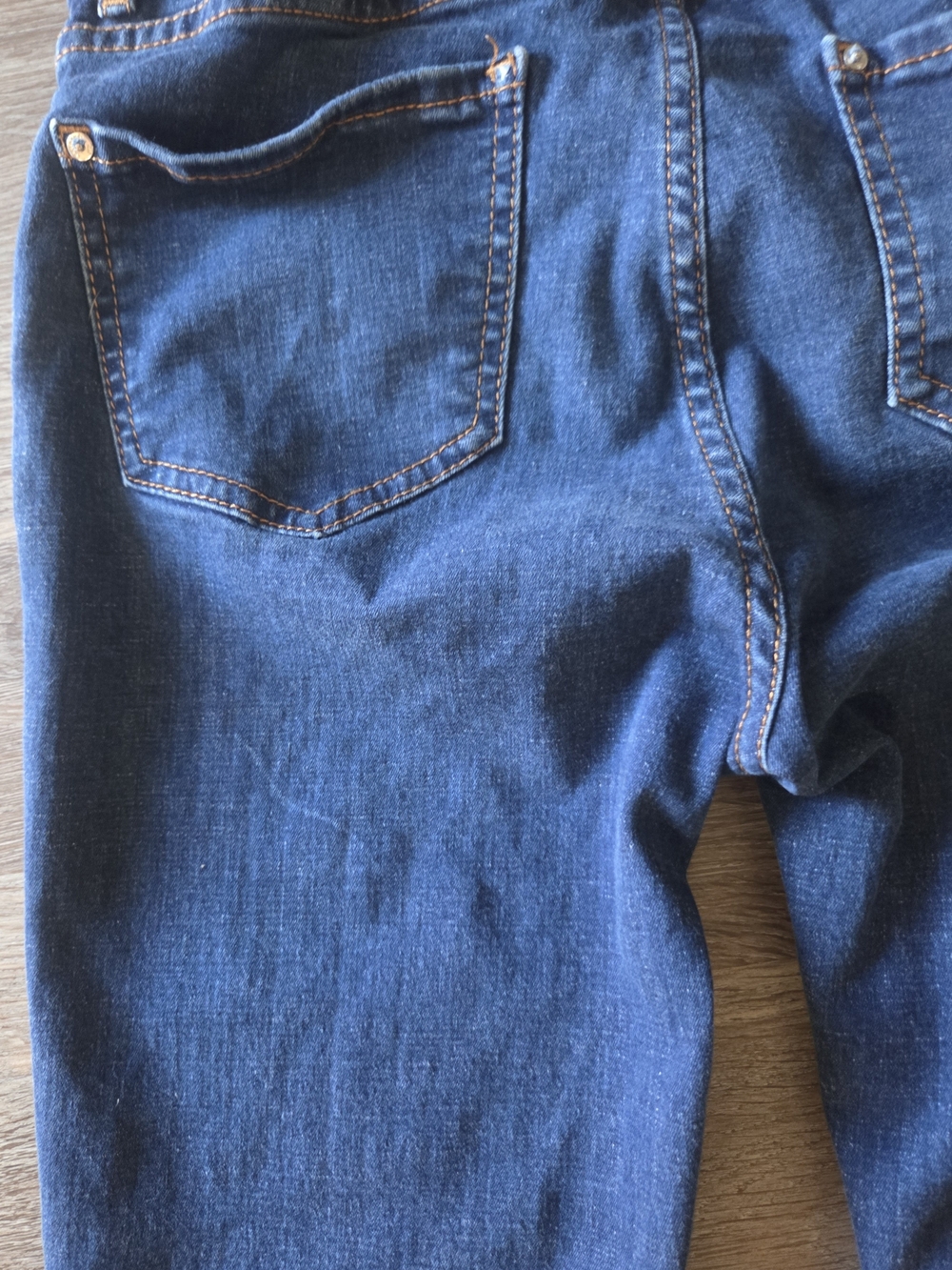 Zara Maternity Side Panel Skinny Jeans Dark Wash Stretch Denim Size 25 - Picture 7 of 13